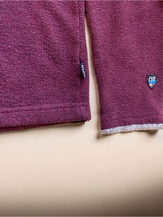 KÜHL Rustler 1/4 Zip Fleece Jacket Men’s Large Burgundy Pullover Outdoor - Picture 7 of 11